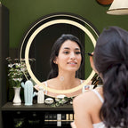 Coiffeuse avec miroir lumineux et tabouret - 52H