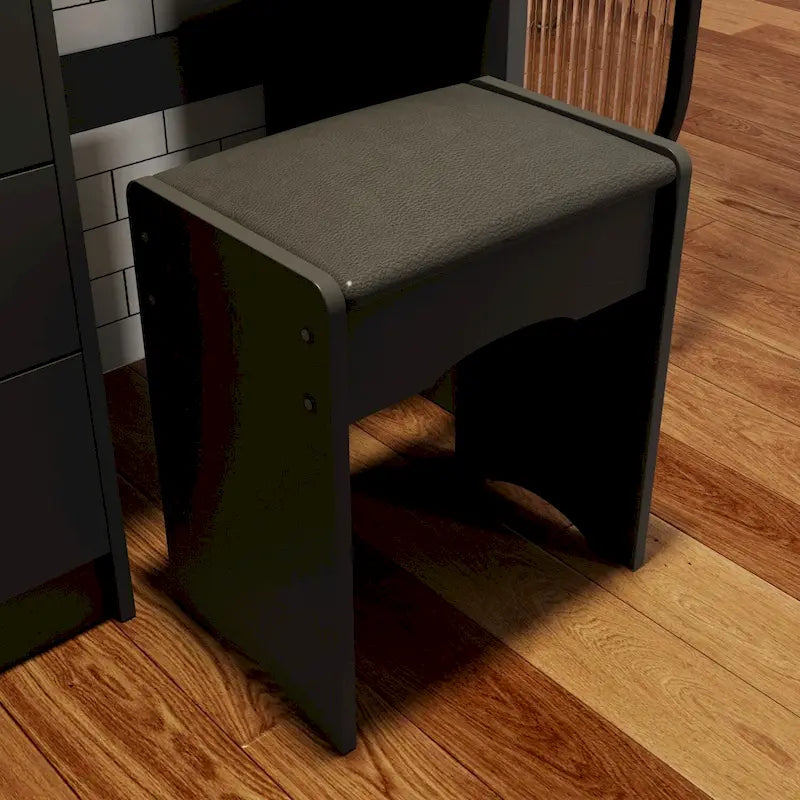 Coiffeuse avec miroir lumineux et tabouret - 52H