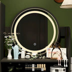Coiffeuse avec miroir lumineux et tabouret - 52H
