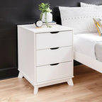 Purcell Pine Wood 3-Piece Bedroom Set with 6-Drawer Dresser and 3-Drawer Nightstands (Set of 2)
