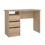 Porch & Den Wes Home Office Writing Desk with 3 Drawers and Open Shelf