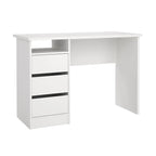 Porch & Den Wes Home Office Writing Desk with 3 Drawers and Open Shelf