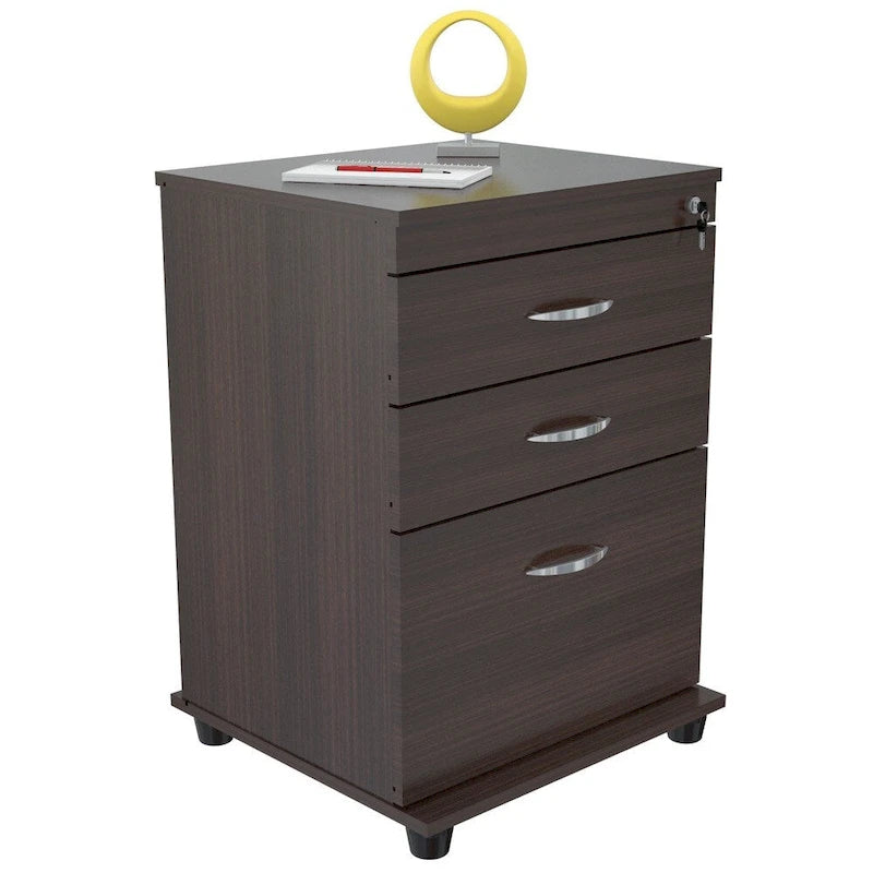 Archivador de 3 cajones color espresso