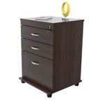 Archivador de 3 cajones color espresso