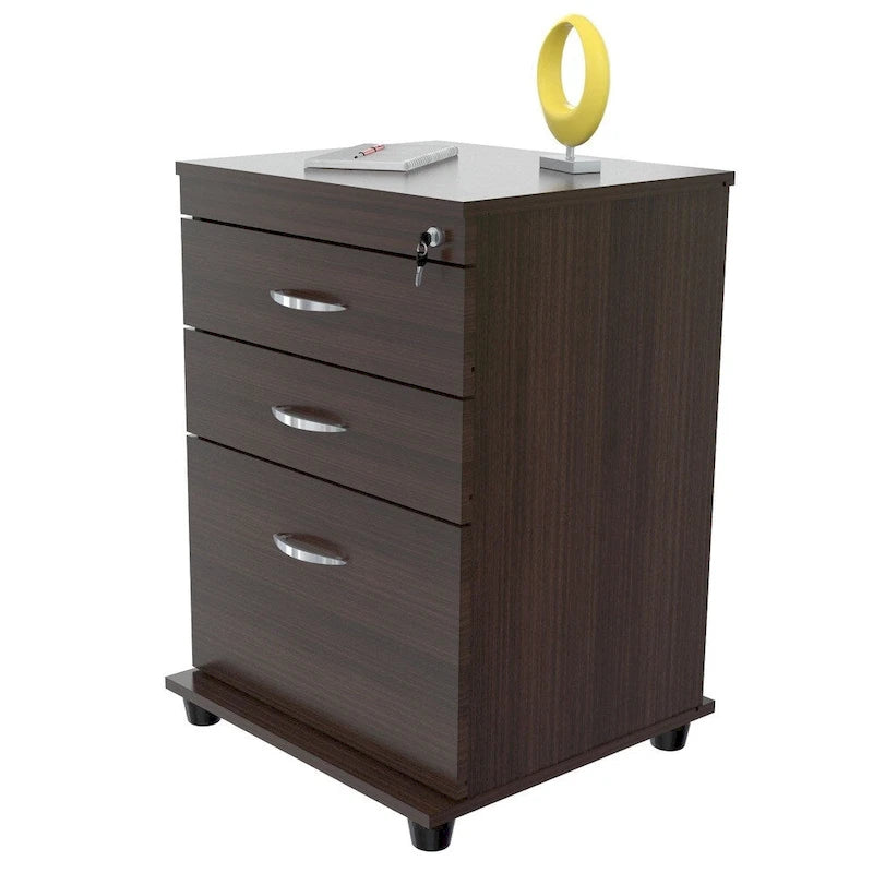 Archivador de 3 cajones color espresso