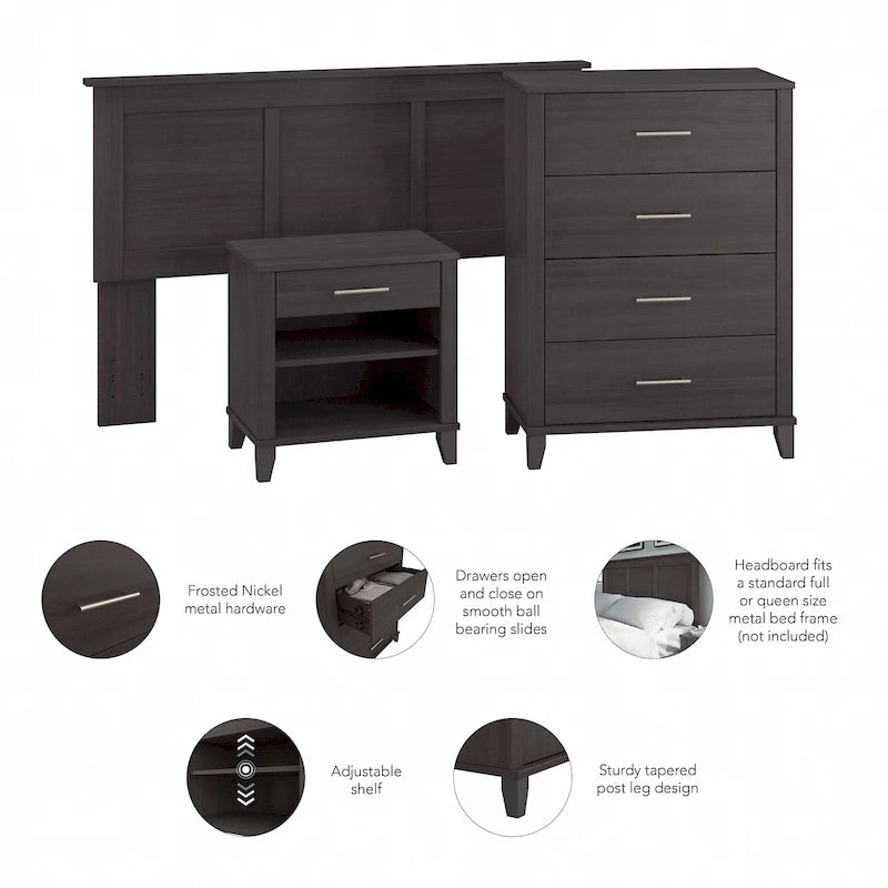Somerset Full/Queen Size Headboard Bedroom Set by Bush Furniture