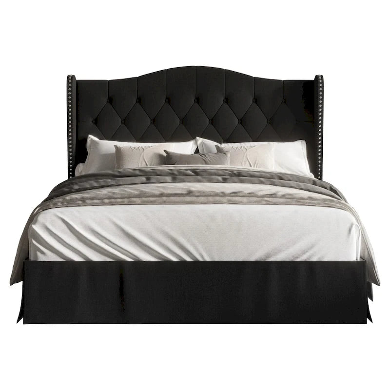 Riley Tufted Upholstered Platform Bed
