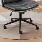 Chaise de bureau pivotante Roundhill Bizerte avec siège large et dossier croisé, chaise de vanité