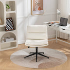 Chaise de bureau pivotante Roundhill Bizerte avec siège large et dossier croisé, chaise de vanité