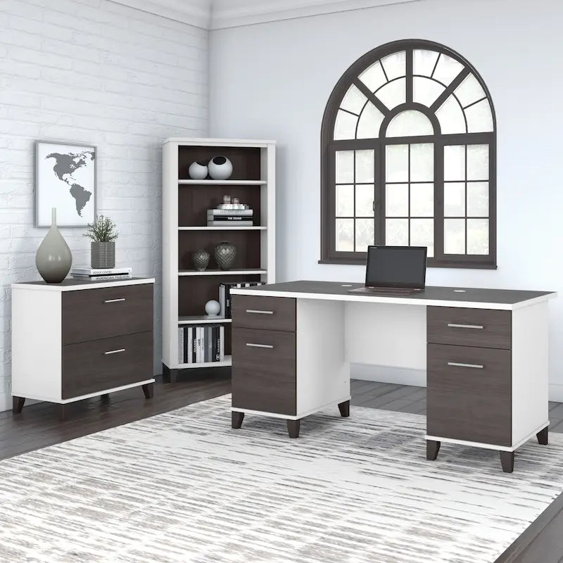 Bureau d'ordinateur de 60 po Bush Furniture Somerset avec tiroirs
