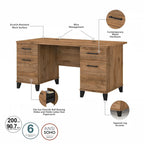 Bureau d'ordinateur de 60 po Bush Furniture Somerset avec tiroirs