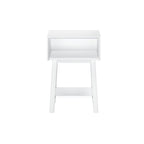 Table de chevet avec casier de style Mid-Century Modern en planches et poutres