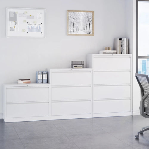 35W 2/3/4-drawer Lateral Locking Steel File Cabinet for A4, Legal, Letter