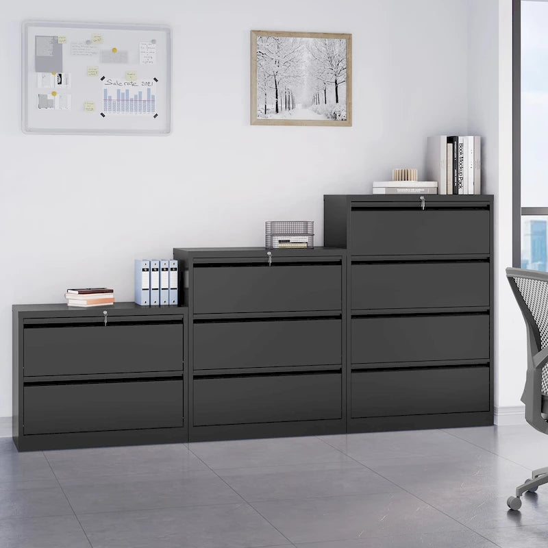 35W 2/3/4-drawer Lateral Locking Steel File Cabinet for A4, Legal, Letter