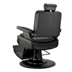 Chaise de barbier robuste inclinable hydraulique JAXSON, cadre noir