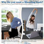 Futzca Height Adjustable Electric Standing Desk Sit Stand Computer Stand up Desk with Splice Board