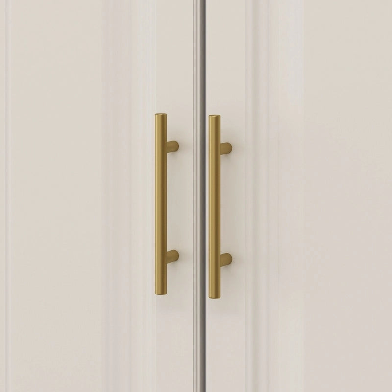 FUFU&GAGA Grande Armoire Combo Penderie Placard de Rangement Blanc