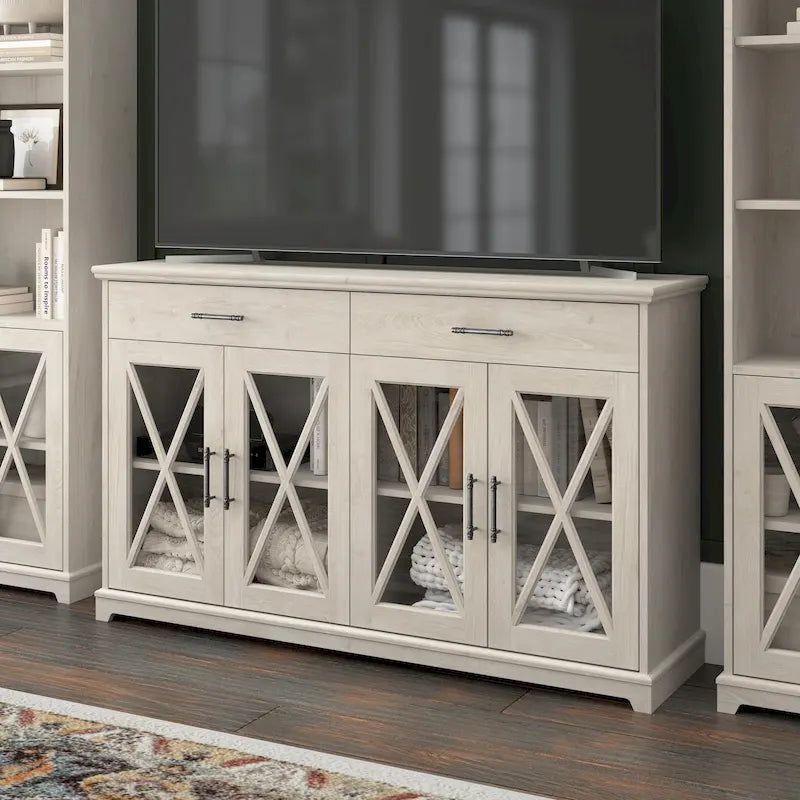 Mueble de TV rústico de 60 pulgadas para televisores de hasta 75 pulgadas