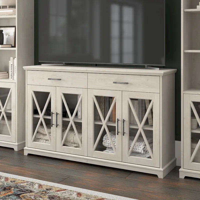 Lennox 60W Farmhouse TV Stand for 75 Inch TV by Bush Furniture