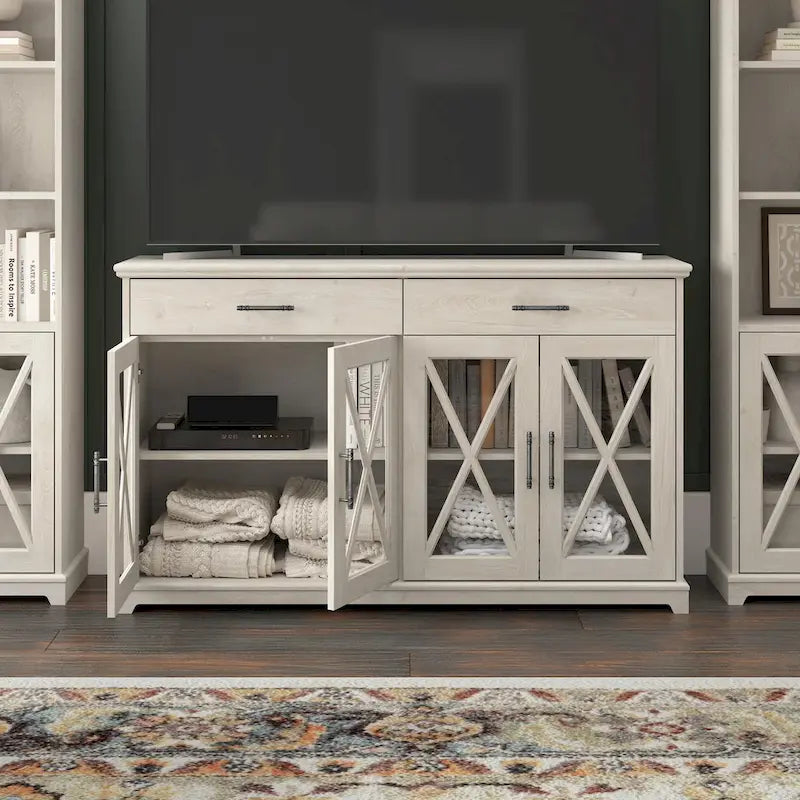 Mueble de TV rústico de 60 pulgadas para televisores de hasta 75 pulgadas