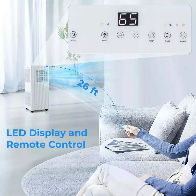 Costway 7100 BTU (10000 BTU ASHRAE) Portable Air Conditioner 3-in-1 10000 BTU AC Unit with Dehumidifier and Cool and Fan