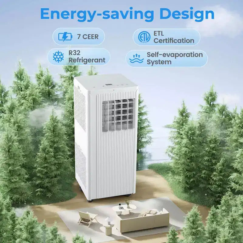 Costway 7100 BTU (10000 BTU ASHRAE) Portable Air Conditioner 3-in-1 10000 BTU AC Unit with Dehumidifier and Cool and Fan