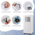 Costway 7100 BTU (10000 BTU ASHRAE) Portable Air Conditioner 3-in-1 10000 BTU AC Unit with Dehumidifier and Cool and Fan