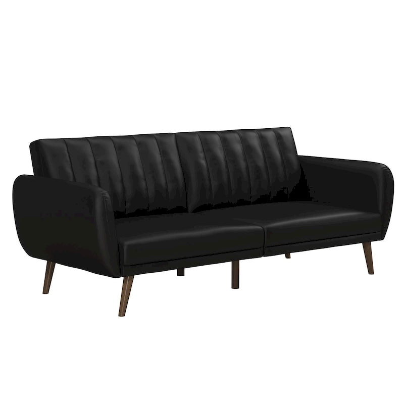 The Novogratz Brittany Faux Leather Futon Sofa Bed
