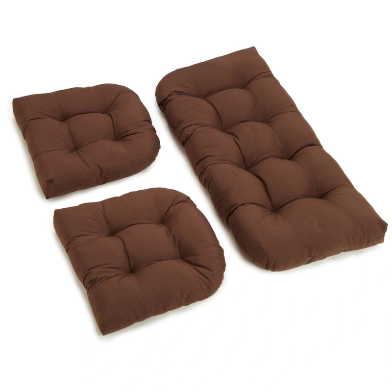 Twill 3-piece Indoor Settee Cushion Set
