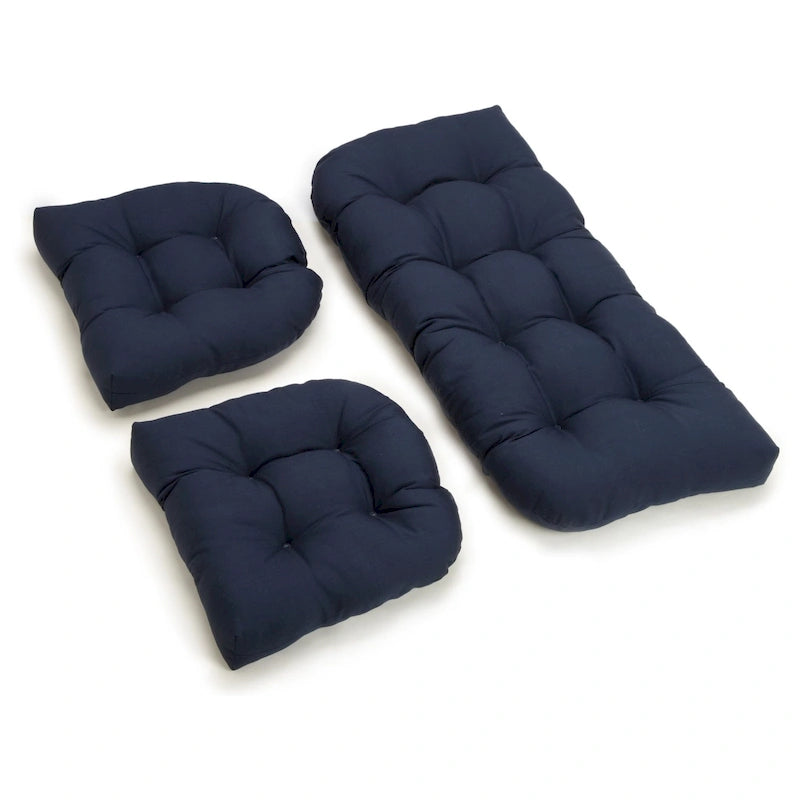 Twill 3-piece Indoor Settee Cushion Set