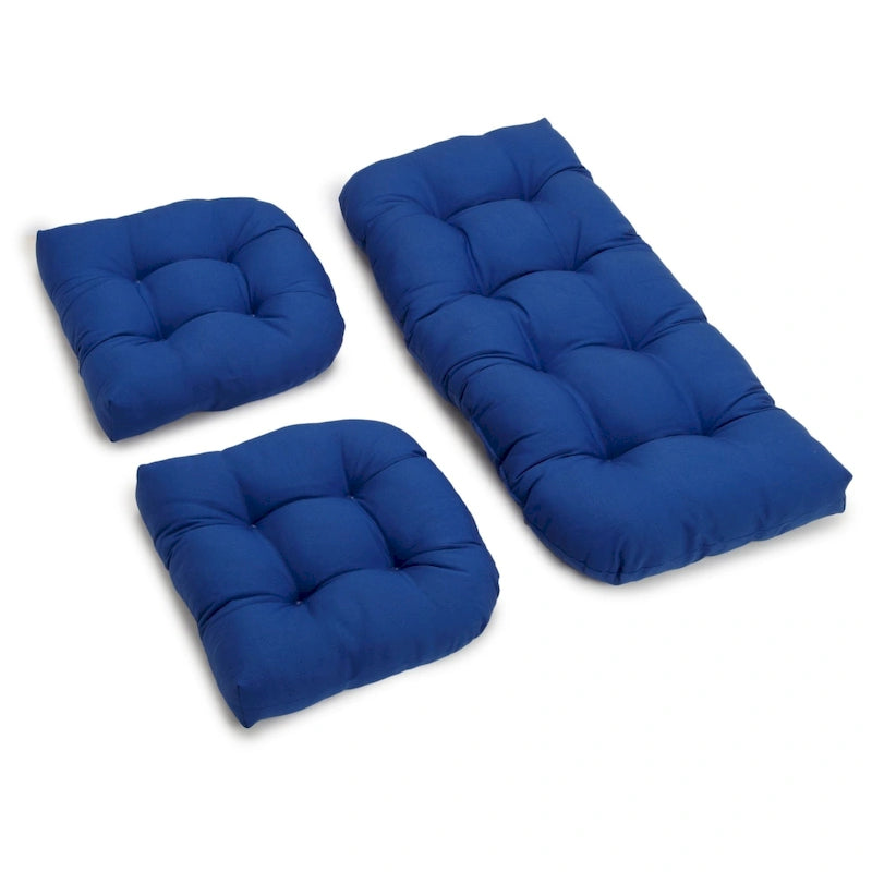 Twill 3-piece Indoor Settee Cushion Set