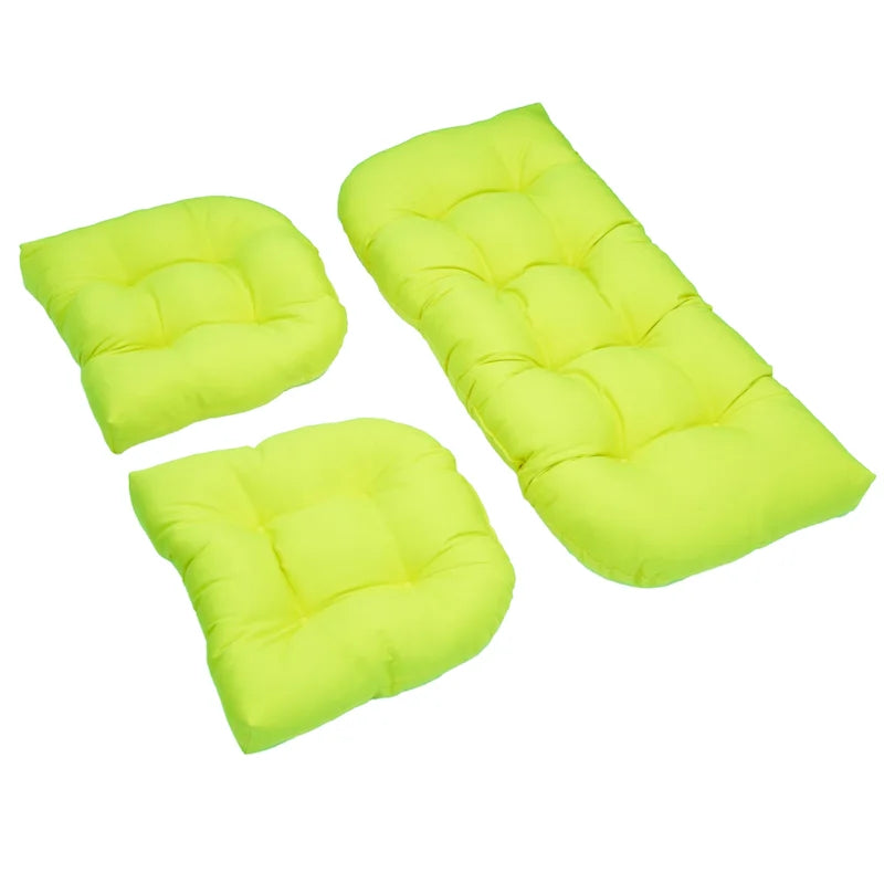 Twill 3-piece Indoor Settee Cushion Set