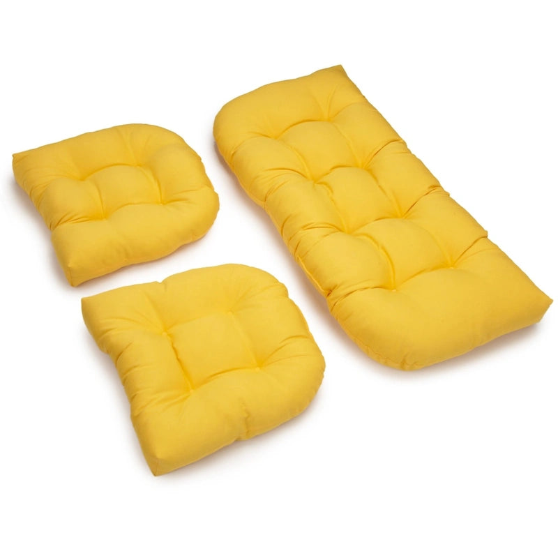 Twill 3-piece Indoor Settee Cushion Set