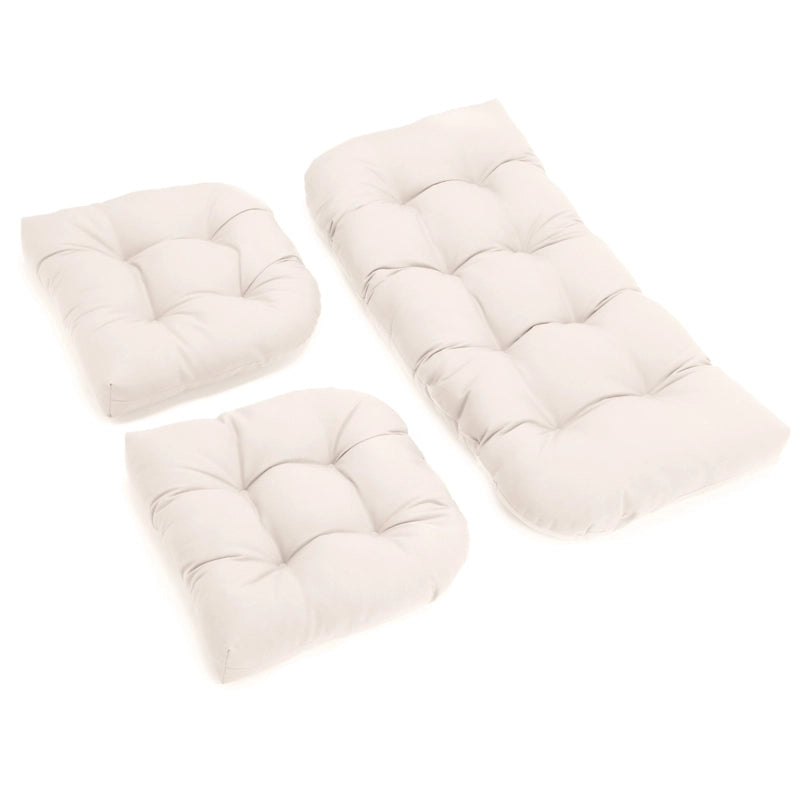 Twill 3-piece Indoor Settee Cushion Set