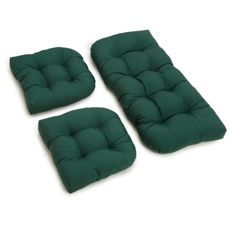 Twill 3-piece Indoor Settee Cushion Set