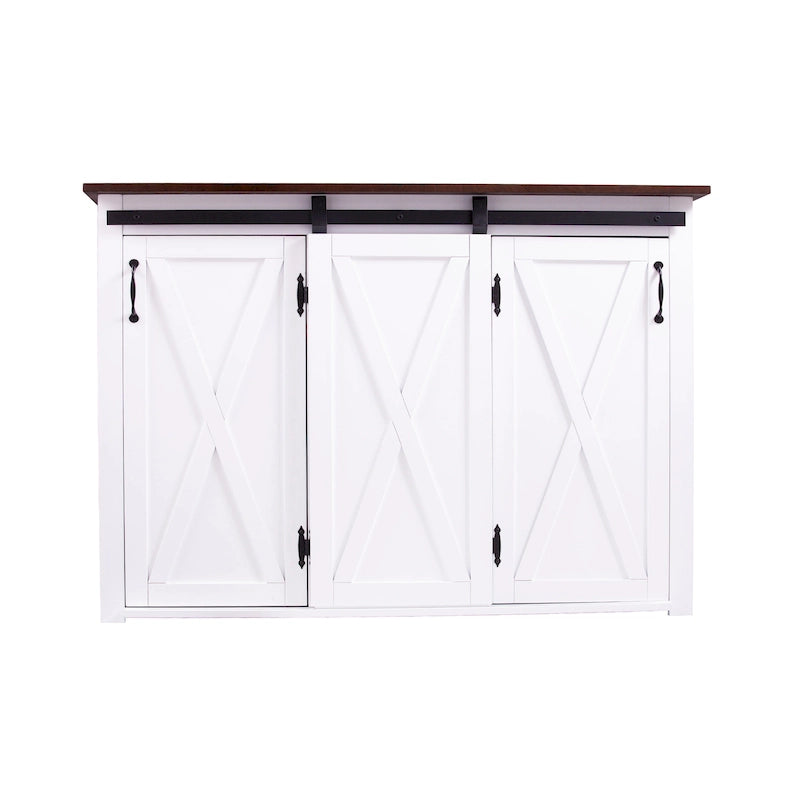 SEI Furniture Livendale White Kitchen Island w/ Storage