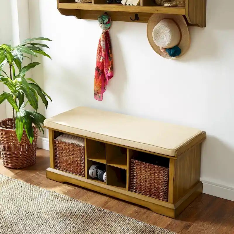 Brennan Entryway Storage Bench - 42 W x 16.5 D x 18.25 H