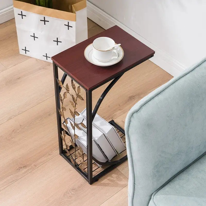 Table d'appoint Table basse en fer motif feuille type C