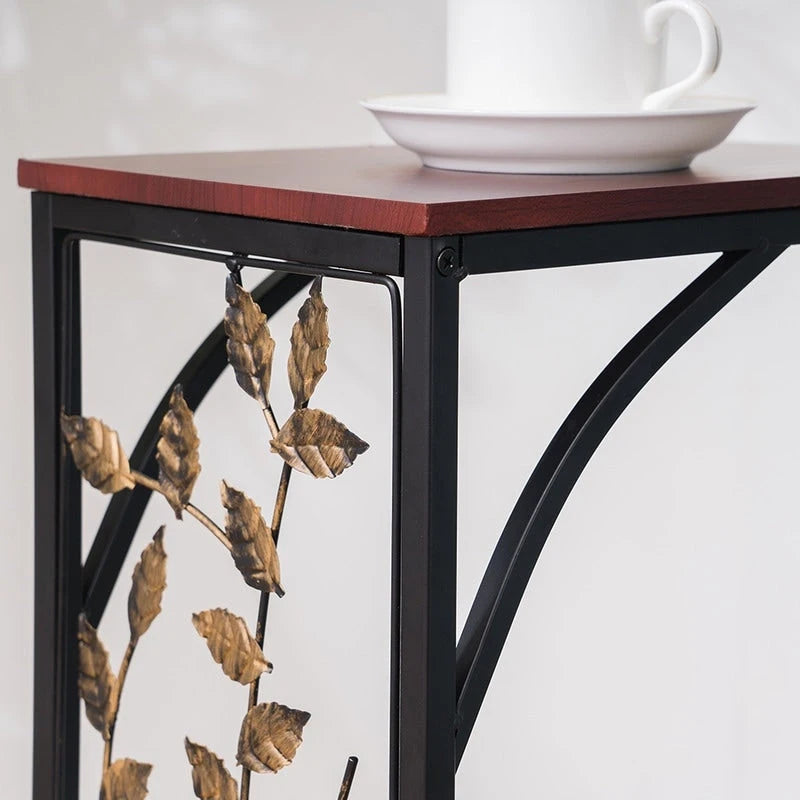 Table d'appoint Table basse en fer motif feuille type C