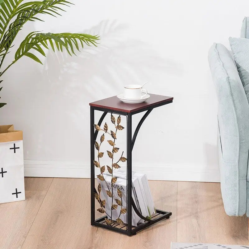 Table d'appoint Table basse en fer motif feuille type C