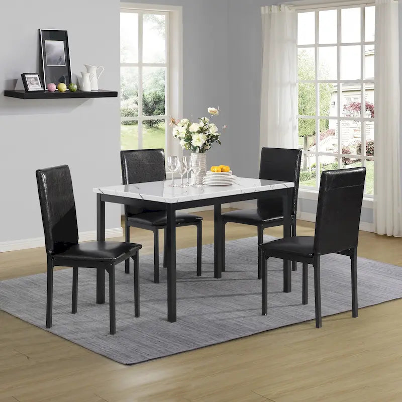 Ensemble de salle à manger 5 pièces en métal Citico de Roundhill Furniture