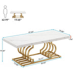 47 Inches Coffee Table CenterTea Table for Living Room