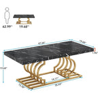 47 Inches Coffee Table CenterTea Table for Living Room