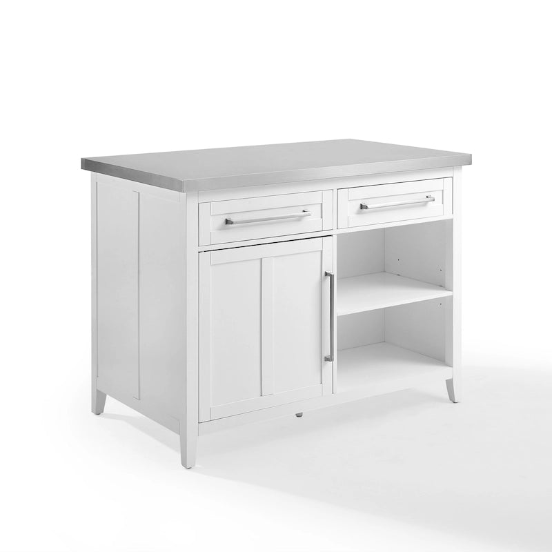 Îlot de cuisine en acier inoxydable Crosley Silvia - 28p x 46L x 36,5H