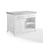 Îlot de cuisine en acier inoxydable Crosley Silvia - 28p x 46L x 36,5H