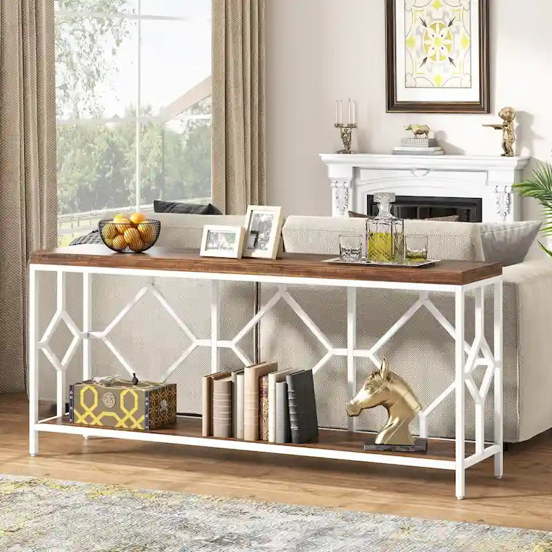 70.9 Inche Extral Long Console Sofa Accent Table for Entryway Living Room