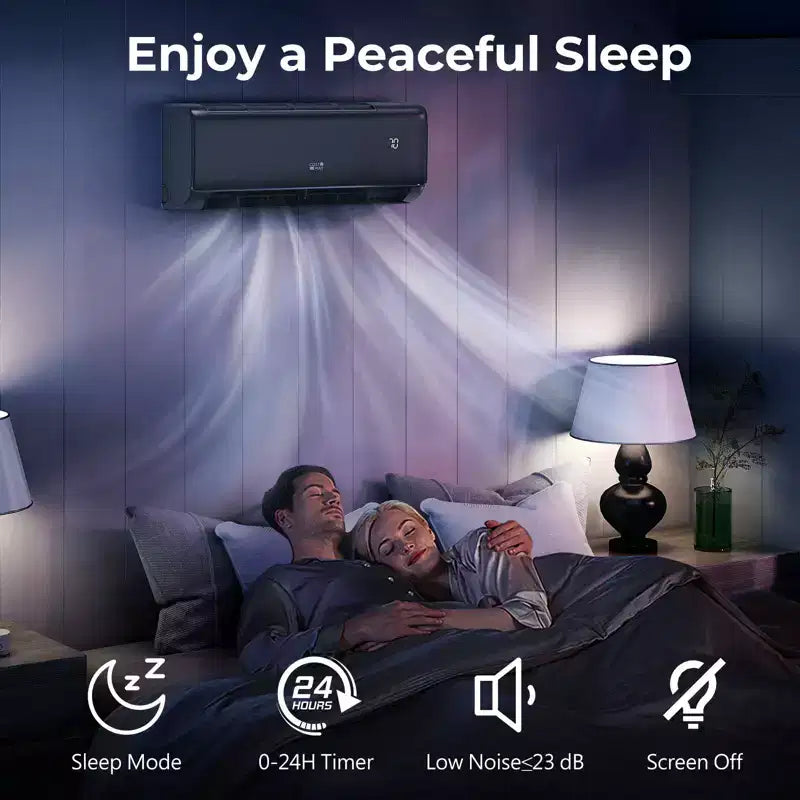 Climatiseur et Chauffage Mini Split Costway 18000 BTU avec Pompe à Chaleur