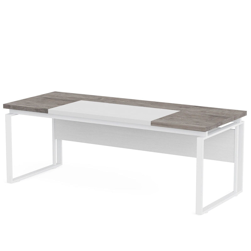 Bureau d'ordinateur exécutif moderne de 63 po, bureau de télétravail de 5 pi (Bureau seulement)
