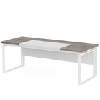 Bureau d'ordinateur exécutif moderne de 63 po, bureau de télétravail de 5 pi (Bureau seulement)