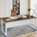 Bureau d'ordinateur exécutif moderne de 63 po, bureau de télétravail de 5 pi (Bureau seulement)
